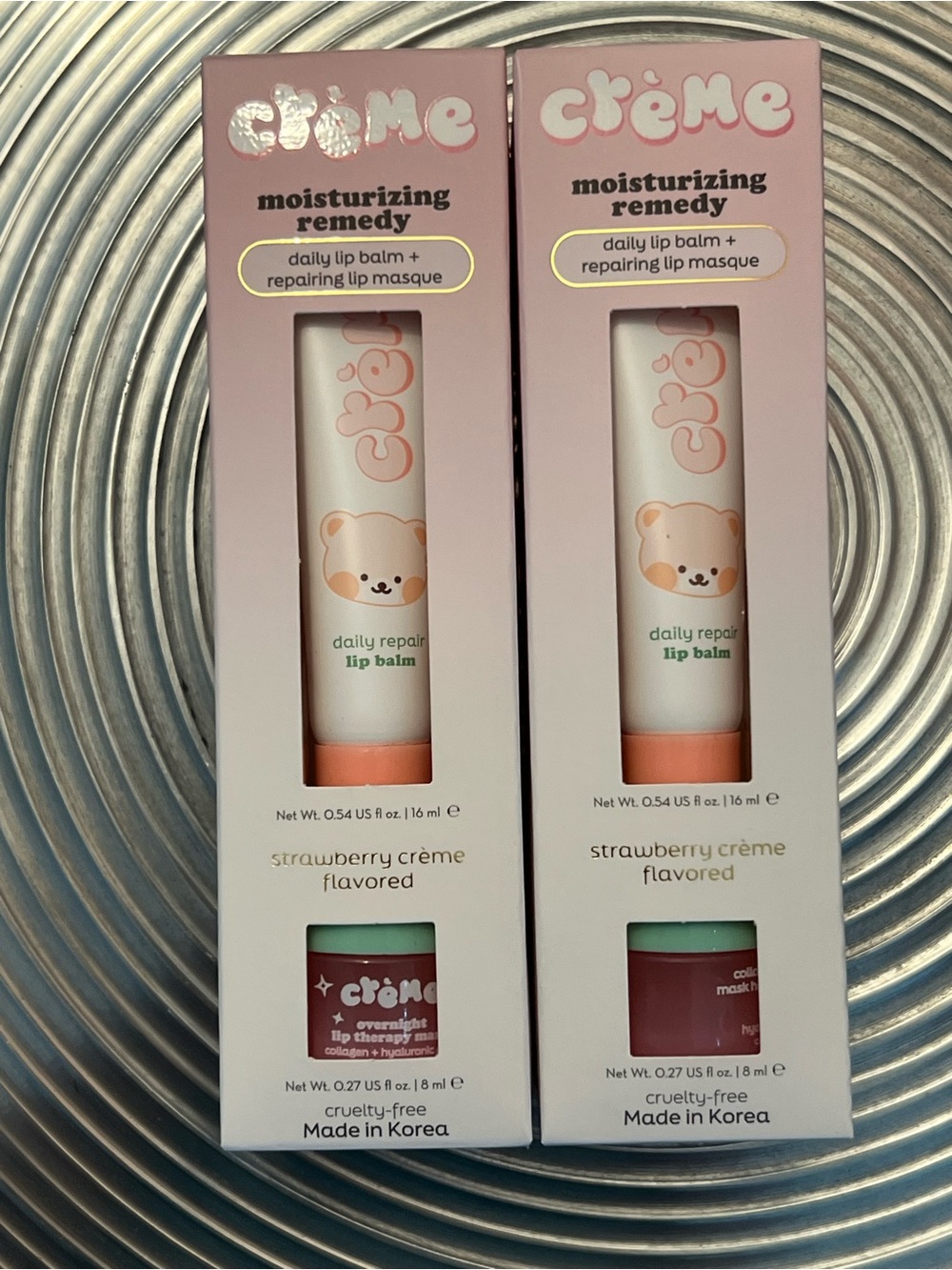 The Creme Shop Moisturizing Remedy Daily Repair Lip Balm  and masque